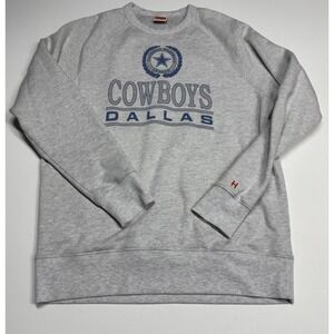 Homage Dallas Cowboys‎ Crest Crewneck Long Sleeve Large Gray